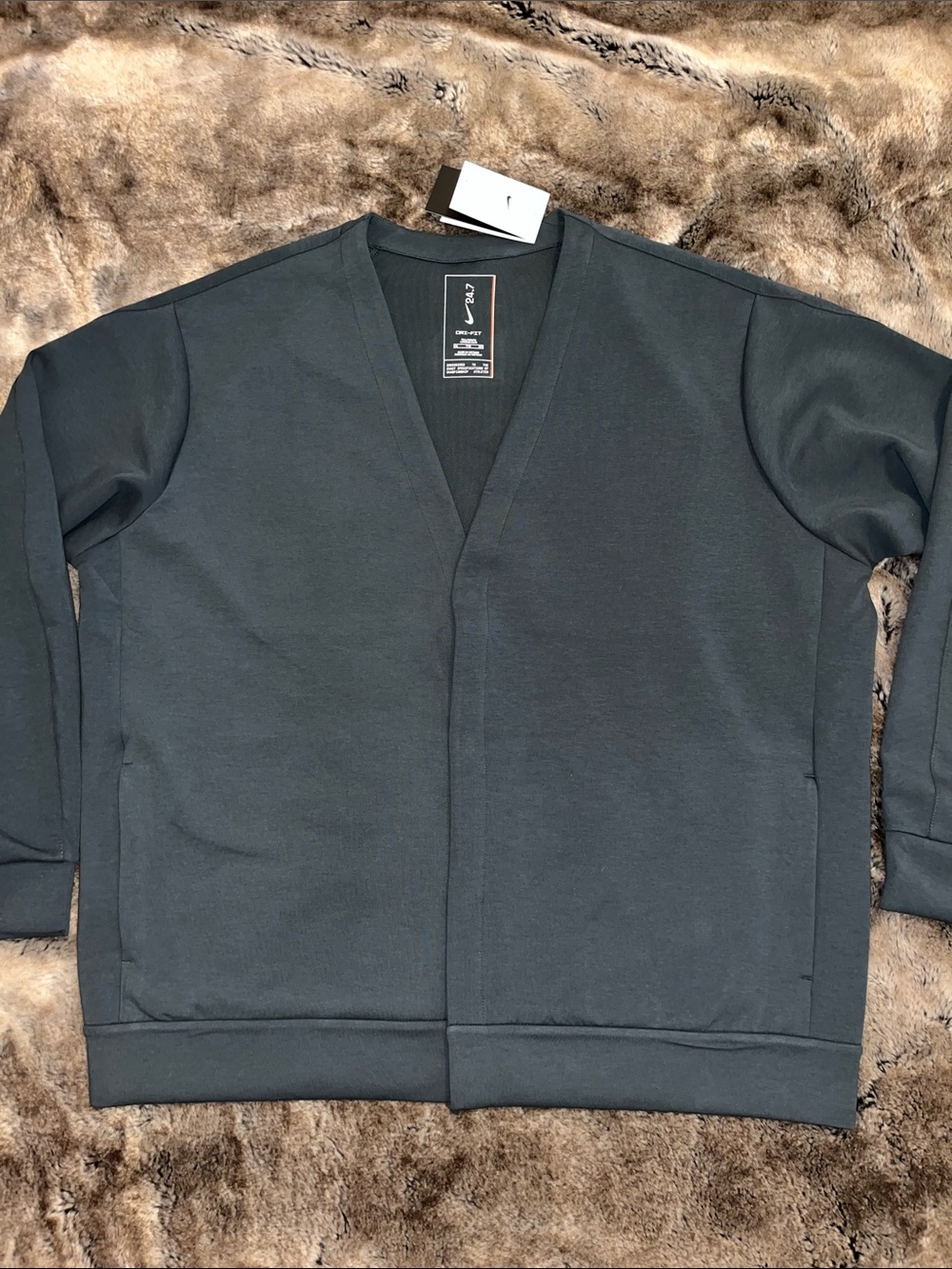 Nike Cardigan Mens XXL Tall 2XLT Dri-Fit Sweater 24.7 Impossibly Soft $125